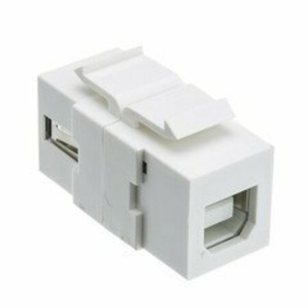 SWE-TECH 3C Keystone Insert, White, USB 2.0 Type A Female To Type B Female Adapter Reversible FWT333-310